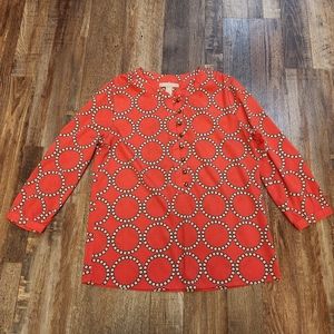 Banana Republic Coral Patterned Blouse Size XS